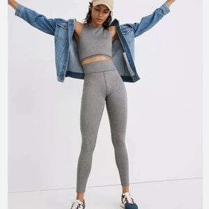 MADEWELL MWL Form High-Rise Leggings Sz Medium in Heathered Charcoal